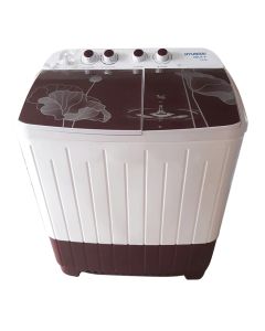 8.5 KG Semi Automatic T. Glass Maroon Flower Washing Machine