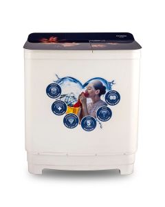 9.0 KG Semi Automatic FT Glass Blue Magenta Washing Machine
